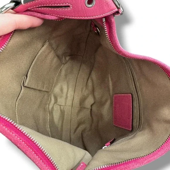Coach Y2K 2004 Pink Mini C Signature Soho Hobo Shoulder Bag Barbiecore Preppy - Picture 6 of 8